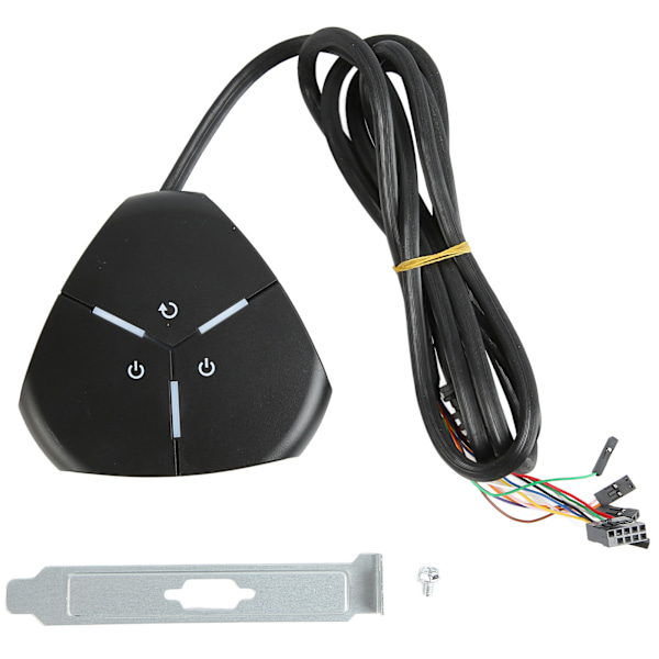 Strømbryter for stasjonær datamaskin, dobbel strømbryter, datamaskinbryterknapp for stasjonære datamaskiner, 2 USB