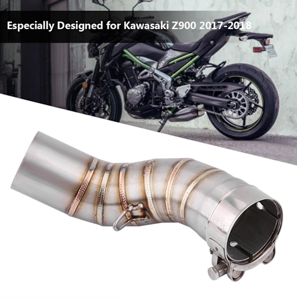 Motorcykel komplet udstødningssystem Mellemrørsforbindelse til Kawasaki Z900 2017-2018