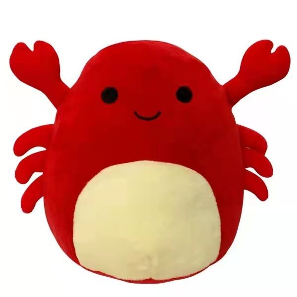 Squishmallows 30 cm Carlos Red Crab Marine Life Squad plyspude udstoppet legetøj