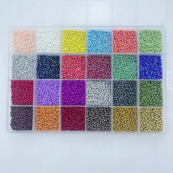 【BEMS】Fröpärlor / Rocailles Pärlor Kiera Kit - KREA DIY Smyckeskit med Olika Pärlor - 35000 st