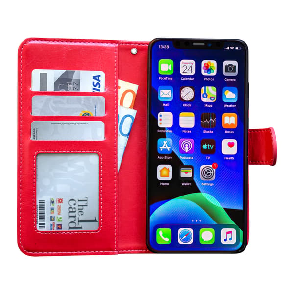 Kompatibel med iPhone 12 Skinnveske / Deksel Vit