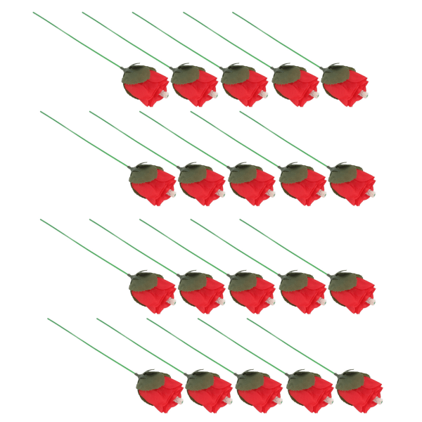 BEMS 20 st Flammande Rosor Utsökta Blomrosor Trickleksaker Professionella Magikerrekvisita för Fester Föreställningar