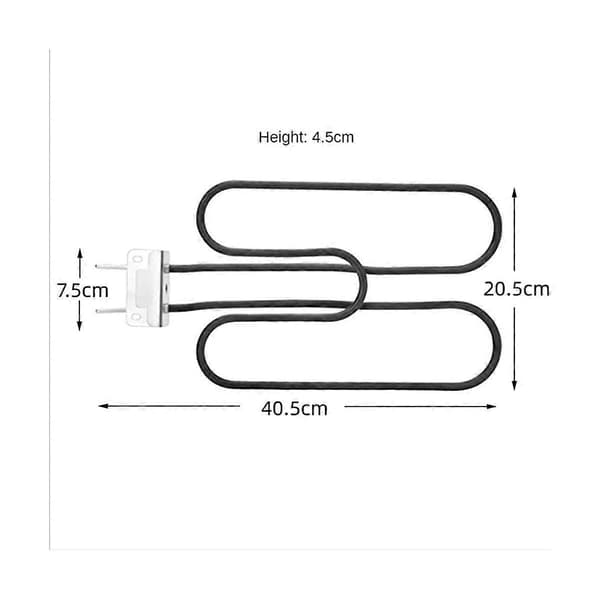 【BEMS】66631 / 65620 Electric Grill Heating Element 2200W Compatible with Q140 / Q1400 EU Plug Black