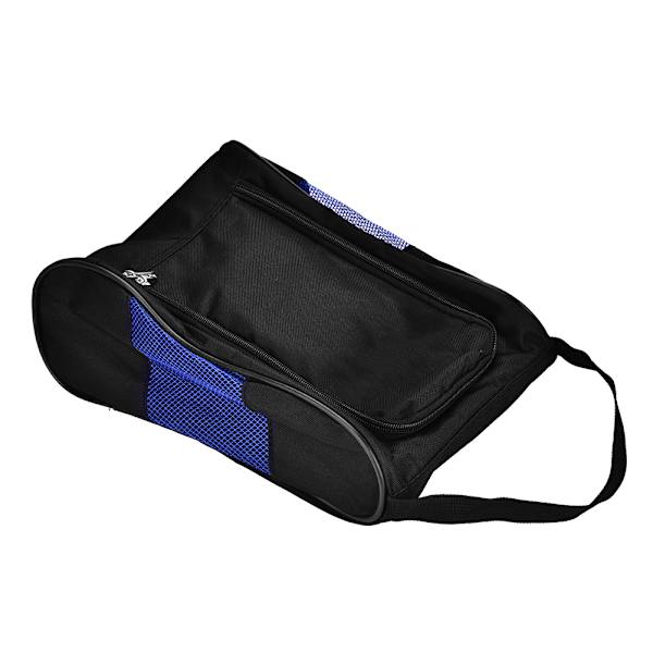 Andningsbar Golfskobag - Bärbar Förvaringsväska (Svart/Blå)
