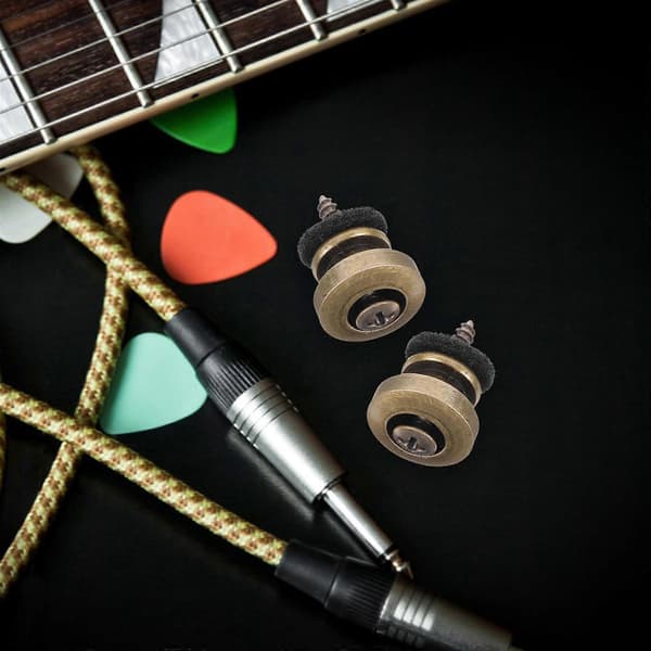 Guld- og bronze-remlåse til guitar med skruer til el-akustisk guitar og bas – sikker pasform