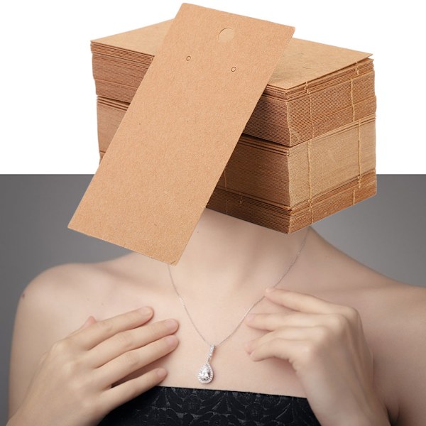 100 stk 5 x 9 cm DIY Håndverk Smykker Ørepynt Øre Studs Hengende Visningskort