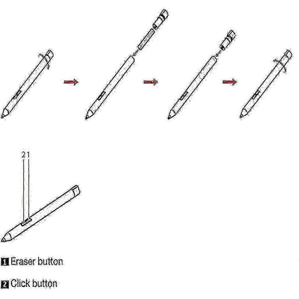 Stylus Kompatibel med Lenovo touchskærm digital kuglepen - Ideapad Flex 5 14