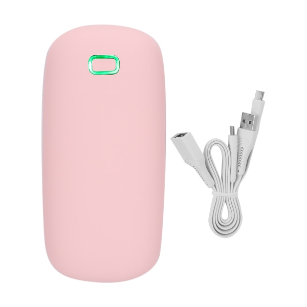 Mini kannettava USB lataus, kaksipuolinen termostaattinen sähköinen käsilämmitin (vaaleanpunainen)++/