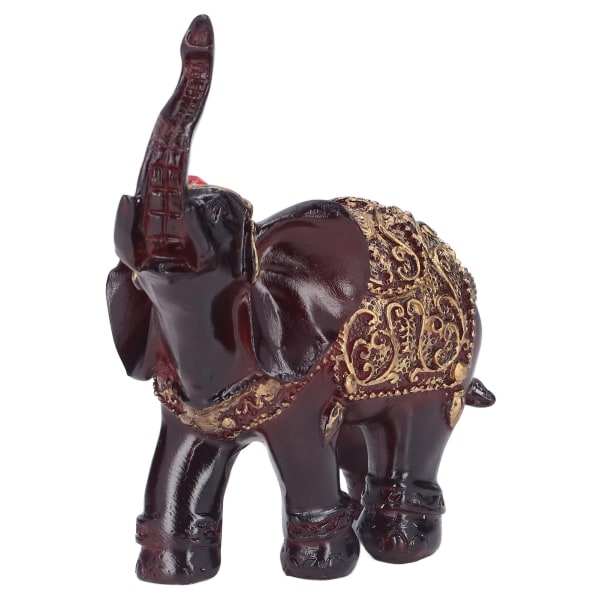 Elefantfigurer Hållbar harts Delikat struktur Retrostil symboliserar power Lycka till Välstånd Elefantstaty/