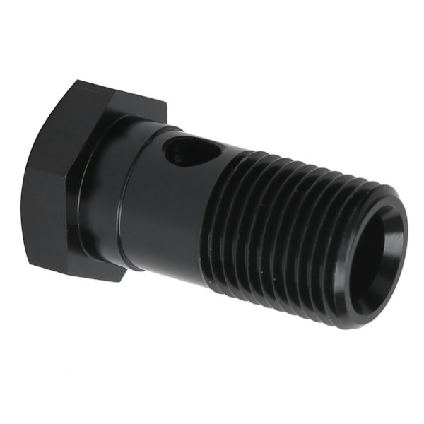 Aluminium Enkelt Banjo Bolt M16 x 1,5 mm Gevind 1,3 tommer Længde Sort Biltilbehør