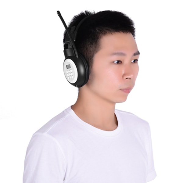 Korvan yli taitettavat langattomat langalliset kuulokkeet melua vaimentavat HiFi-kuulokkeet FM-radio LCD++:lla