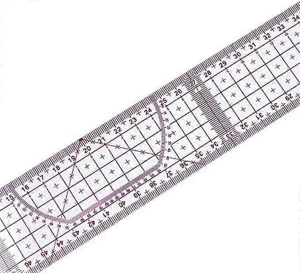 【BEMS】Ruler - Tailoring Accessories 60cm Double-Sided Divided Metric Straight Ruler Pink Transparent