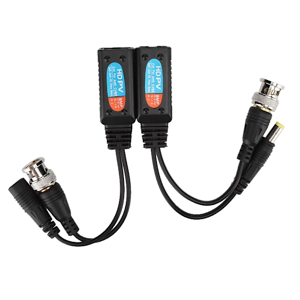 8MP CVI/AHD/TVI/CVBS Video Power Balun -lähetin kiertävällä parilla 12–48V