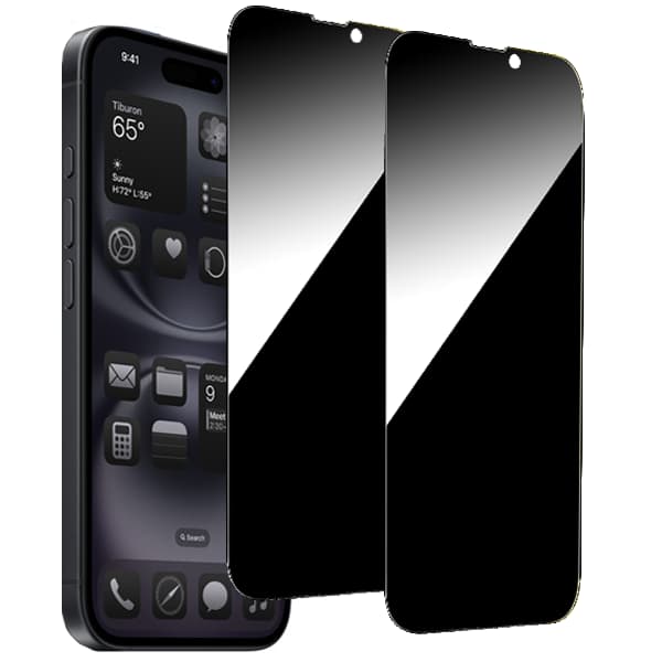 【BEMS】2-Pack Compatible with iPhone 16 Plus Privacy Screen Protector - Tempered Glass, Anti-Spy Private Protection