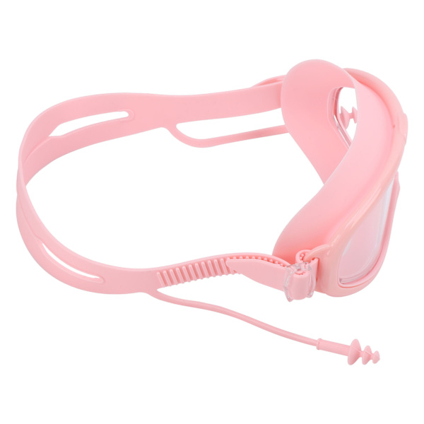 Børne Svømmebriller med Ørepropper Vandtætte Antidug Høj Definition Dykkerbriller (Pink Høj Definition)