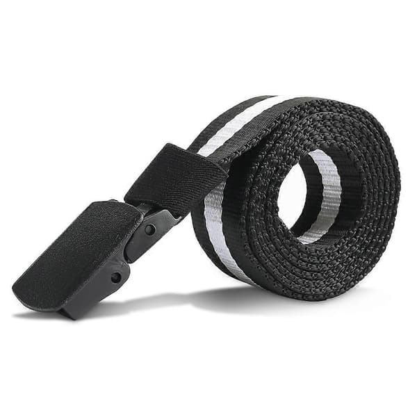 Utomhus Taktisk Herr Midjebälte Nylon Canvasrem Midjeband Med Plastspänne black white 140cm