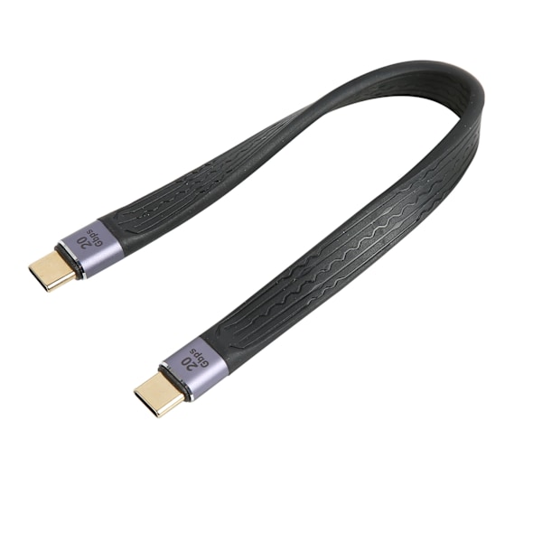 Typ C till Typ C Kabel 22cm PD 100W Snabbladdning FPC Stark Metall 4K 60Hz PD Snabbladdningskabel för Telefon Laptop