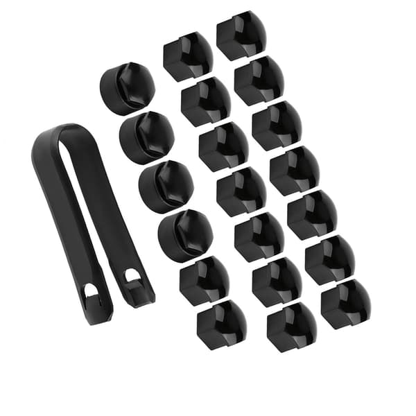 【BEMS】20 pcs. 17mm Black Wheel Nut Locks Anti-theft Auto Screw Covers