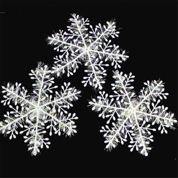 Christmas Snowflake Ornaments Juletre Dekorativt hengende Ornament Home Festival Decor