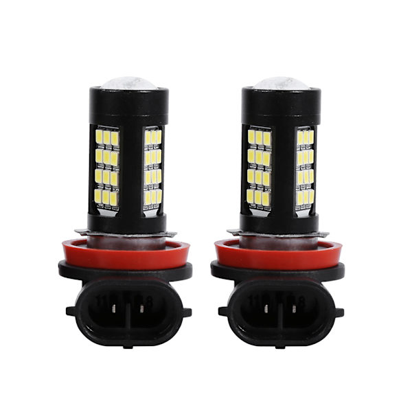 2x H11/H8 42 SMD LED Hvit 2835 Canbus Feilfri Frontlys Tåkelys Pære