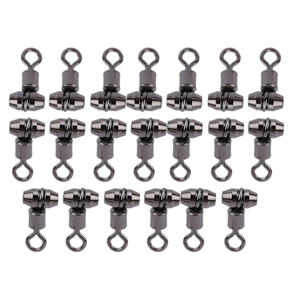 20 st Kopparförstärkt Amerikansk Swivel Hook Växelkoppling Fiskeutrustning Oval Small