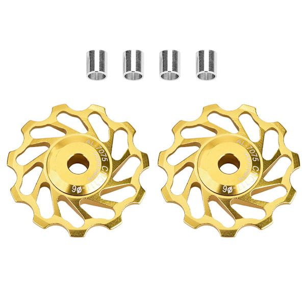 1 Par MEIJUN Keramisk Leje Bagerste Trinse Cykel Guide Roller (11T, Guld)