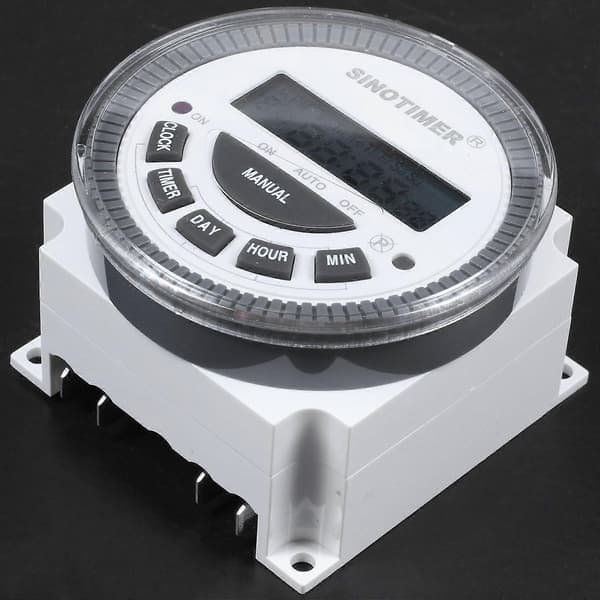 SINOTIMER Tm-619H-2 230Vac 7 Dages Ugentlig Programmerbar Digital Timer Lysafbryder Udgang 220V Volt white
