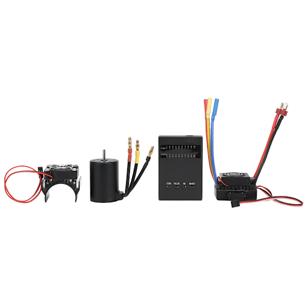 3650 3900KV Harjaton Moottori 60A ESC+Ohjelmointi Kortti Jäähdytyselementti Sarja 1/10RC Autolle