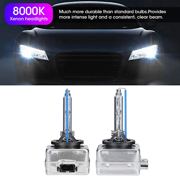 2 kpl D3S 8000K 35W Xenon-ajovalot Korkea Kirkkaus IP68 Vedenkestävä Auto LED-ajovalo