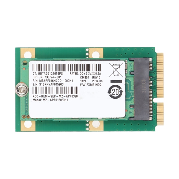 M.2-harddisk 16GB høykapasitets Plug and Play M.2-harddisk MSATA-adapterkort++