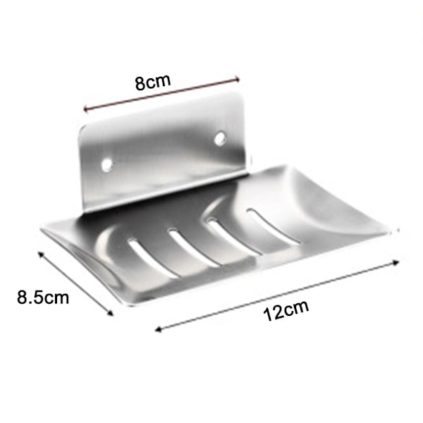 Stainless Steel Soap Dish with Drain - Brushed 3M