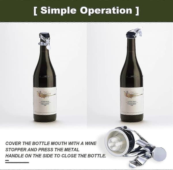 Champagnepropp 4-pack för vinflaskor, läckagesäker mousserande vinbehållare och ölförslutare