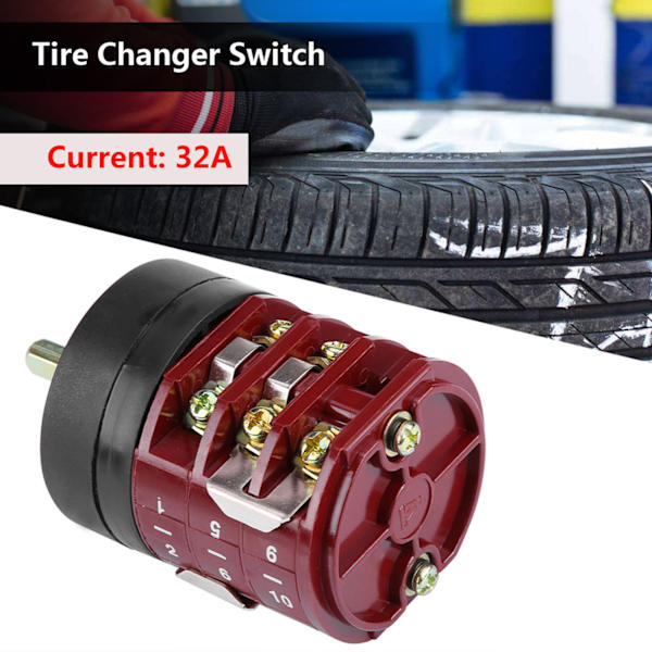 220V/380V 32A Däckväxlare Maskinmotor Framåt Backströmbrytare Vridbordspedalströmbrytare