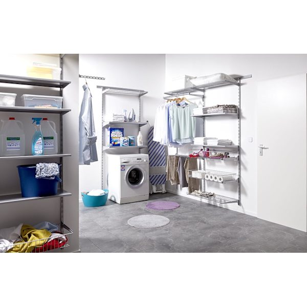 【BEMS】(8×3.3×30.5cm) Foldable Clothes Rail/Includes Screws/Plugs