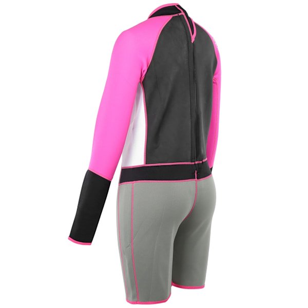 Kvinnors 1,5 mm Neopren Varm Slim Wetsuit En-delad Långärmad Shorts Dykning Simdräkt