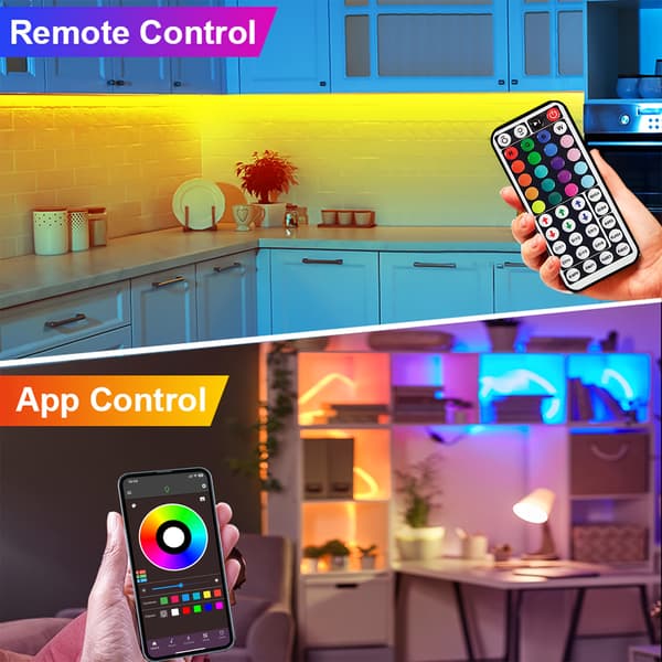 30m Smart RGB LED-remsa med app, fjärrkontroll och väggadapter[BEMS]
