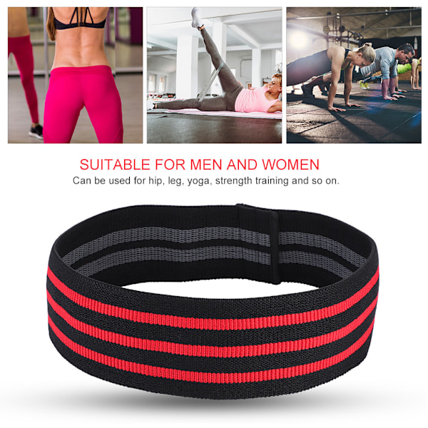 Motståndsbands för höft och säte för träning av lår, ben och fitness (röd, M)