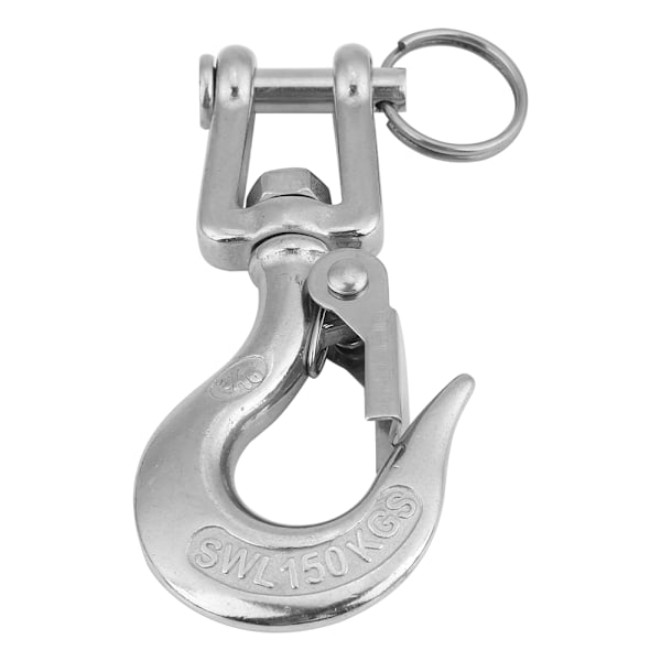 304 Stainless Steel Swivel Eye Clevis Lifting Chain Snap Hook 150KG Working Load Limit 90mm