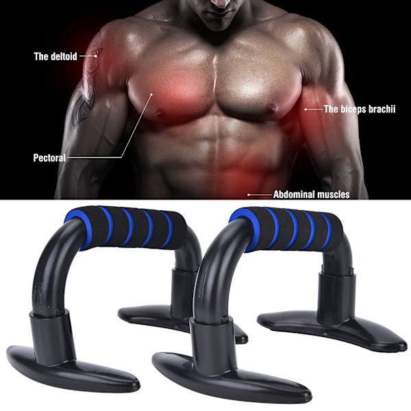 1 stk Push-up Stativ Bar til Fitness Sportsudstyr til Træning Bodybuilding (blå)