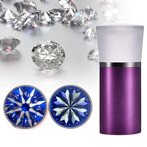 Hearts & Arrows Gems Diamant Slibnings Loupe 10X Forstørrelsesglas Smykke Visning (Lilla)