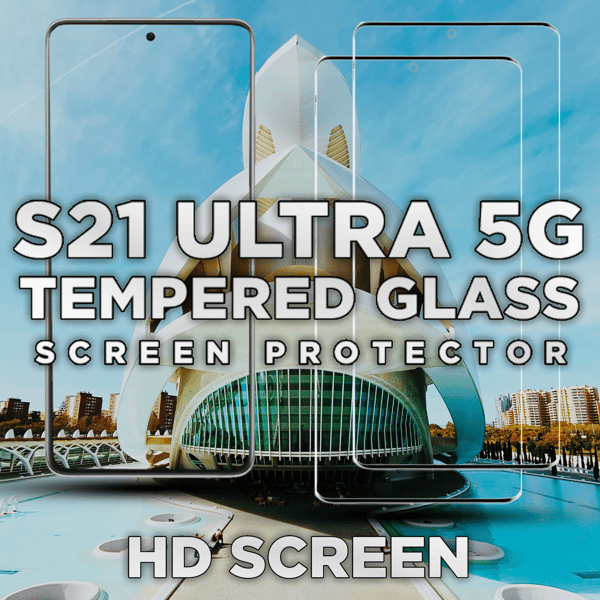 【BEMS】2-pack Galaxy S21 Ultra 5G - Tempered Glass 9H - Super Quality 3D