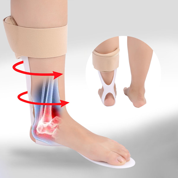 Justerbar Foddrop Ortose Ankel Korrigerende Støttebeskyttelse Skinne Venstre Fod L/XL