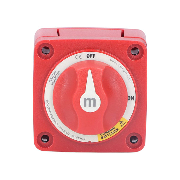 Batterikontakt Til Fra 300A 12V/24V Dual Circuit 4 terminaler Tændingsbeskyttet til yachter autocampere