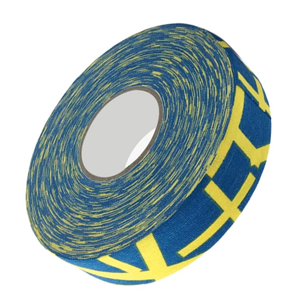 2,5 cm x 25 m Hockeybeskyttende Tape Sport Badminton Stangputer Hockeykøllebånd Gult Pluss-tegn