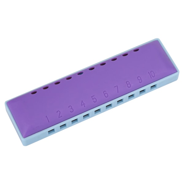 10 Hole Resin Mouth Organ Children Toy Harmonica for Kids (Purple)