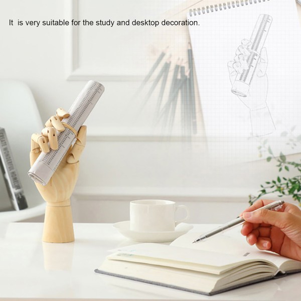 Kotitoimiston pöytäkoriste nivelletty vasen käsi malli vartalotaiteilija malliveistos mallinukke koristelu/