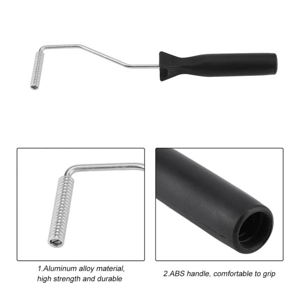 Aluminiumslegering glassfiberboble lamineringsrulle ABS-håndtak for GRP FRP-harpiksarbeid (10*50 mm)/
