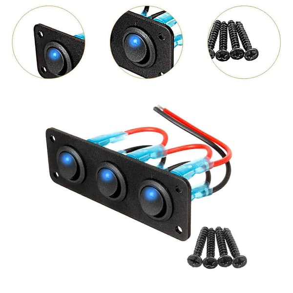 Vippebryterpanel Vippebryterknapp Bryterpanel med 4 skruer C