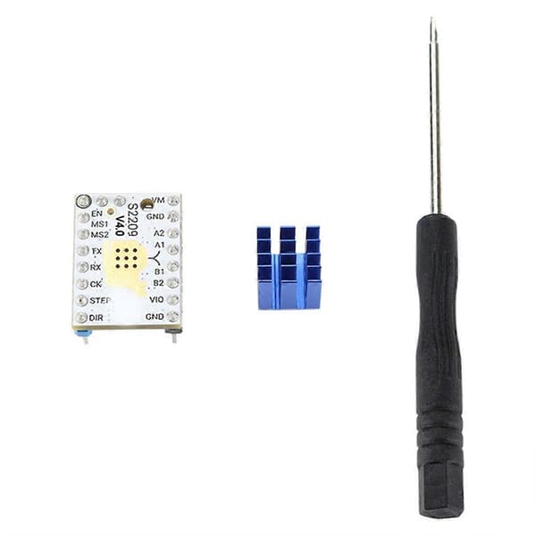 TMC2209 V4.0 Trinmotor Driver Stille drift Kompatibel med 3D-printer, 5,5-28V 2,8A med køleplade, Enha