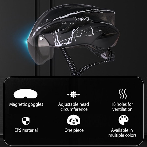 Cykelhjälm för Vuxna - Skyddande Huvudbonad med Magnetisk Visir